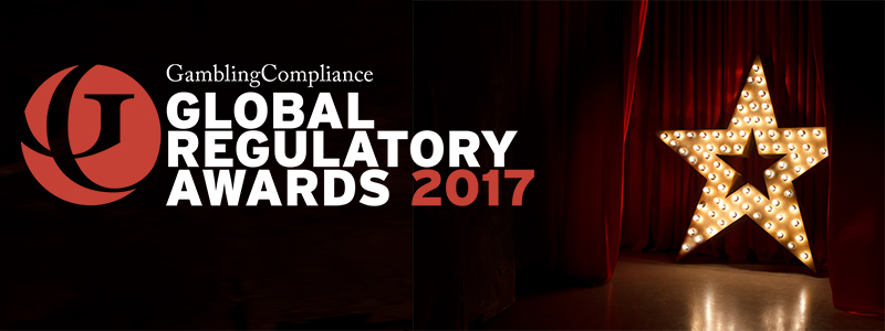 Logo for the GamblingCompliance "Global Regulatory Awards 2017"