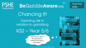 Cover of "Exploring risk in relation to gambling lesson pack (KS2) Lesson 2"