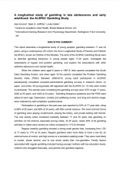 Cover of "Executive Summary - A longitudinal study of gambling in late adolescence and early adulthood: the ALSPAC Gambling Study"
