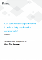 Cover of "Can behavioural insights be used to reduce risky play in online environments?"