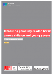 Cover of "Measuring gambling-related harms among children and young people A framework for action"