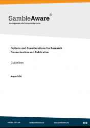 Cover of the "Options and Considerations for Research Dissemination and Publication"