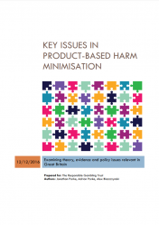 Cover of "Key issues in product based harm-minimisation"