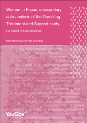 Cover of "Women in Focus: a secondary data analysis of the Gambling Treatment and Support study"