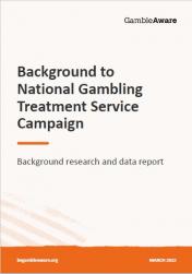 Cover of "Background to National Gambling Treatment Service Campaign"